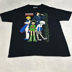 Anime T-Shirt - Hunter x Hunter Mens Black Size L Large Graphic Tee Adult Man
